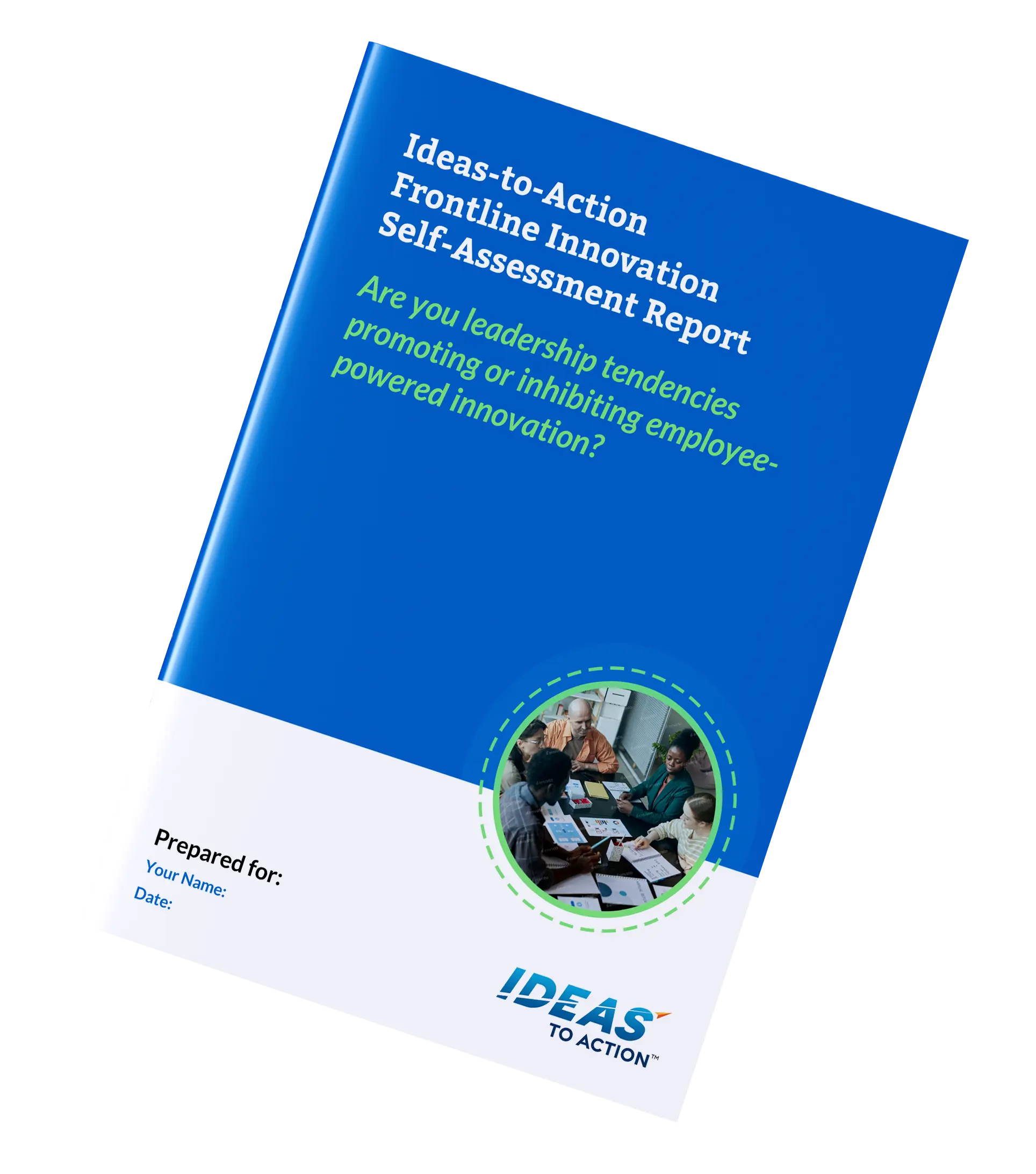 Cover of the Frontline Innovation Self-Assessment Report free to visitors on the ideastoaction.ai website.